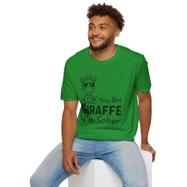 You Bet Giraffe I'm Sober T-Shirt, Funny Gift Tee, Unisex Joke Shirt, Animal Lover Apparel, Quirky Party Top - Image 9