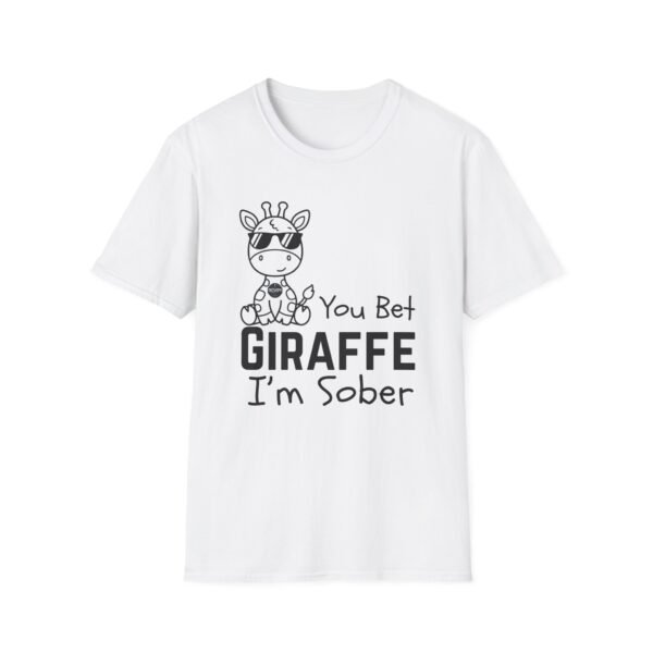 You Bet Giraffe I'm Sober T-Shirt, Funny Gift Tee, Unisex Joke Shirt, Animal Lover Apparel, Quirky Party Top - Image 4
