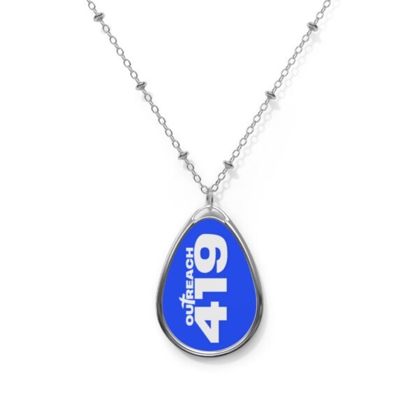 Outreach 419 Oval Necklace - Meaningful Silver Pendant for Everyday Wear