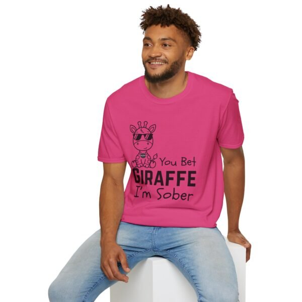 You Bet Giraffe I'm Sober T-Shirt, Funny Gift Tee, Unisex Joke Shirt, Animal Lover Apparel, Quirky Party Top - Image 15