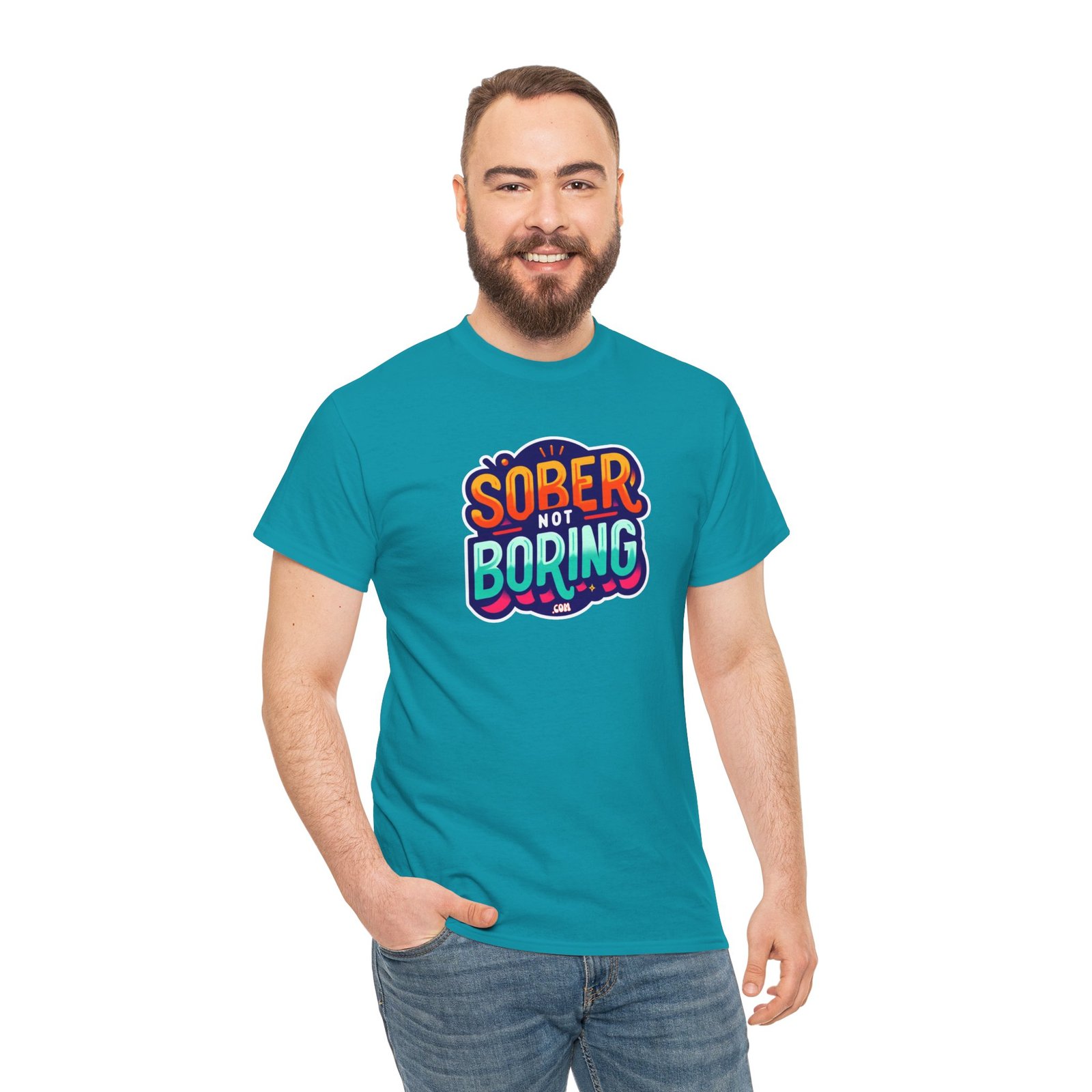 Sober Not Boring Unisex Heavy Cotton Tee