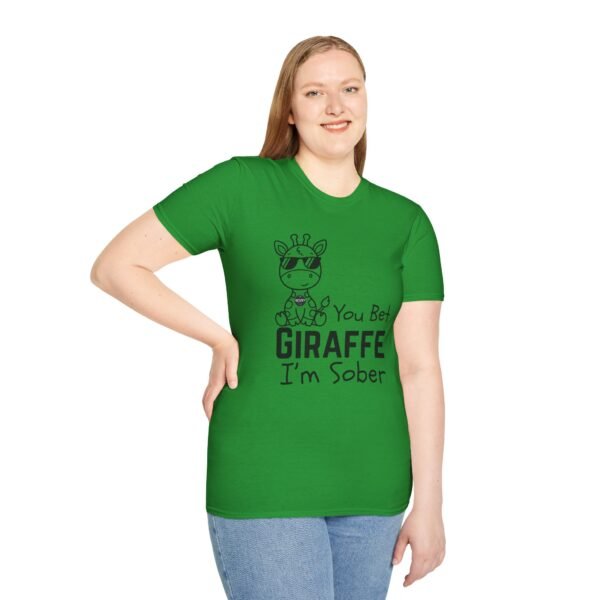 You Bet Giraffe I'm Sober T-Shirt, Funny Gift Tee, Unisex Joke Shirt, Animal Lover Apparel, Quirky Party Top - Image 8