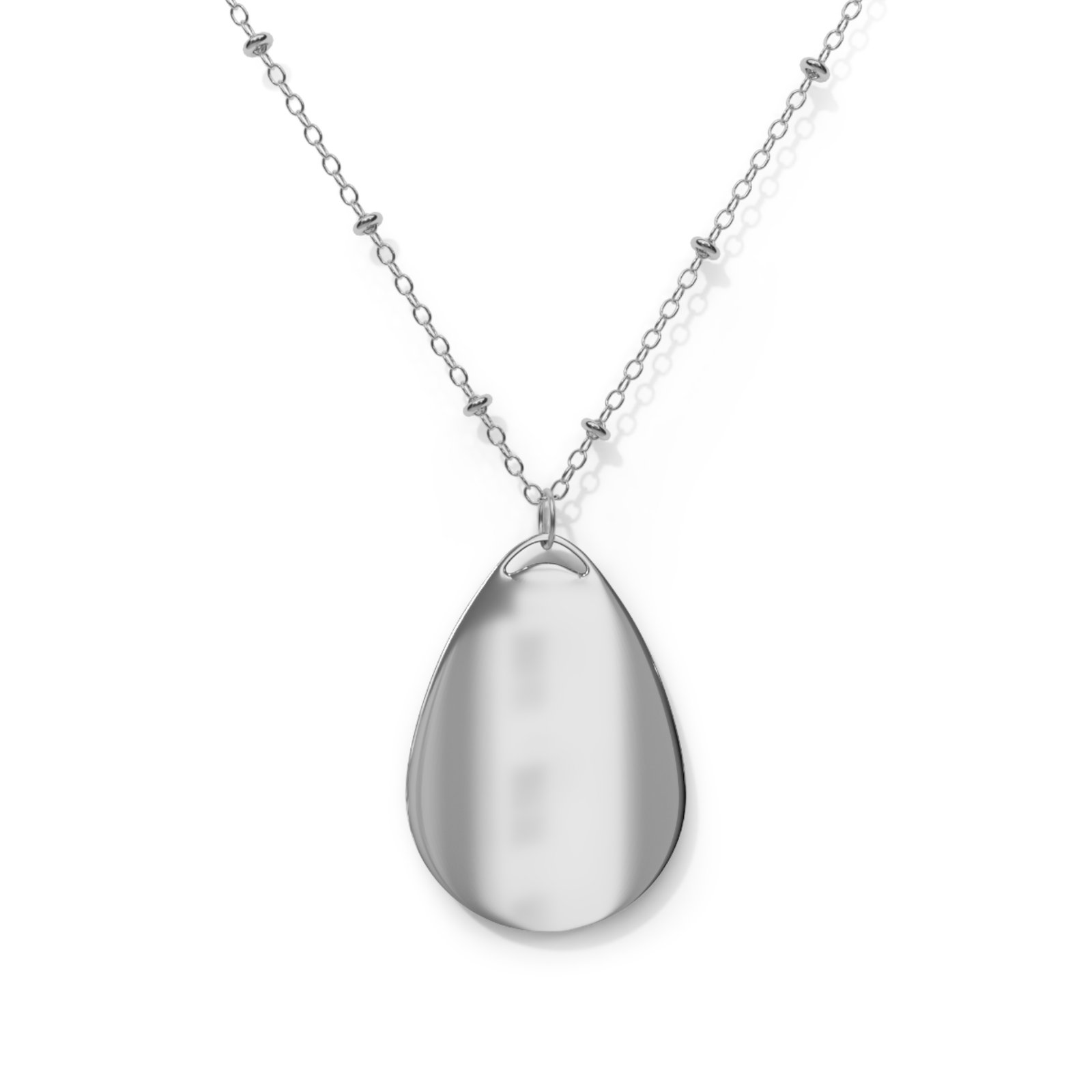 Outreach 419 Oval Necklace - Meaningful Silver Pendant for Everyday Wear - Image 2