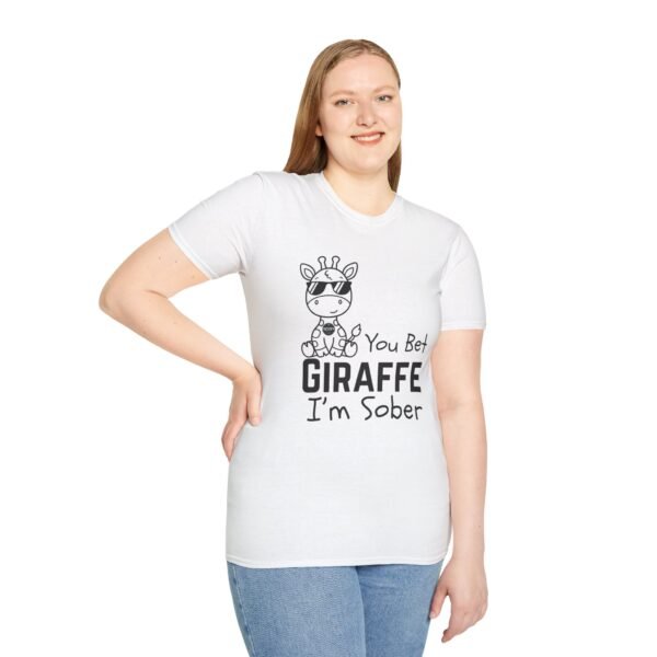 You Bet Giraffe I'm Sober T-Shirt, Funny Gift Tee, Unisex Joke Shirt, Animal Lover Apparel, Quirky Party Top - Image 5