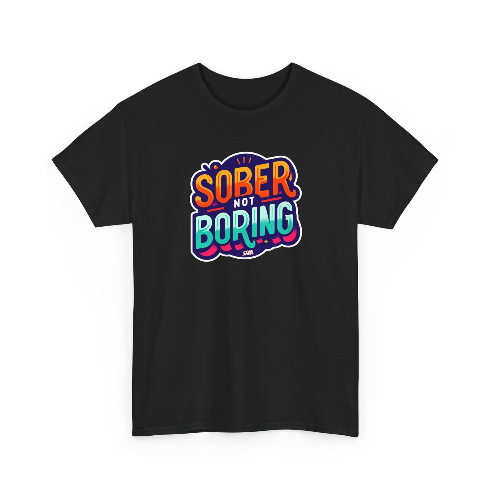 Sober Not Boring Unisex Heavy Cotton Tee - Image 8