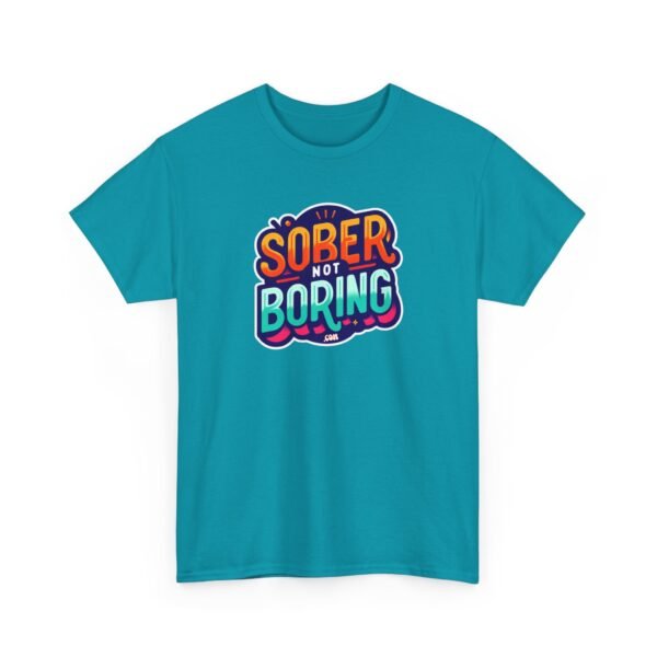 Sober Not Boring Unisex Heavy Cotton Tee - Image 2