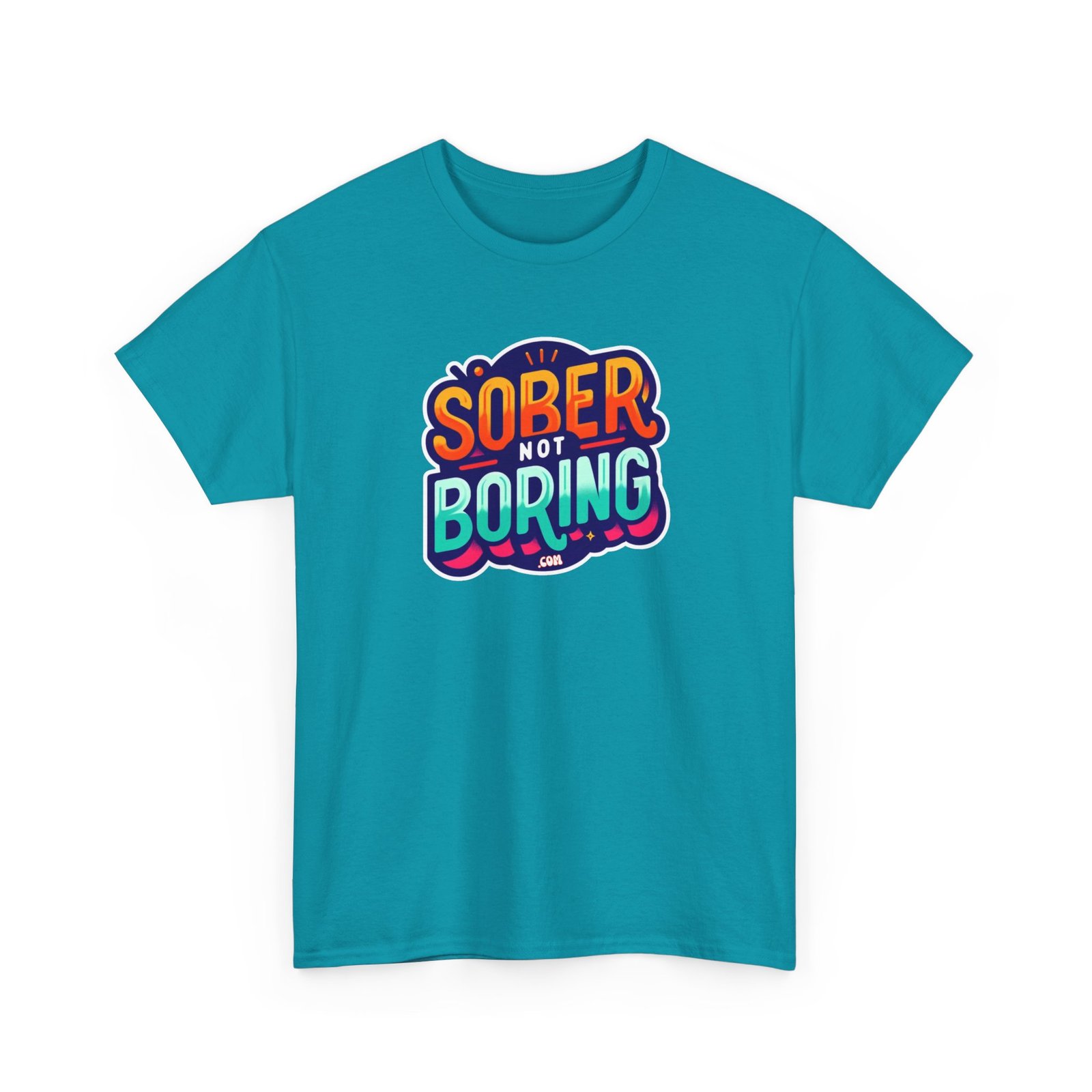 Sober Not Boring Unisex Heavy Cotton Tee - Image 2