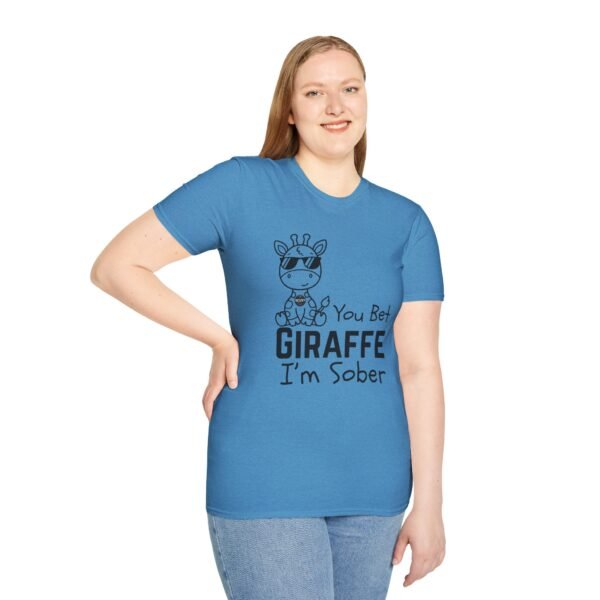 You Bet Giraffe I'm Sober T-Shirt, Funny Gift Tee, Unisex Joke Shirt, Animal Lover Apparel, Quirky Party Top - Image 11