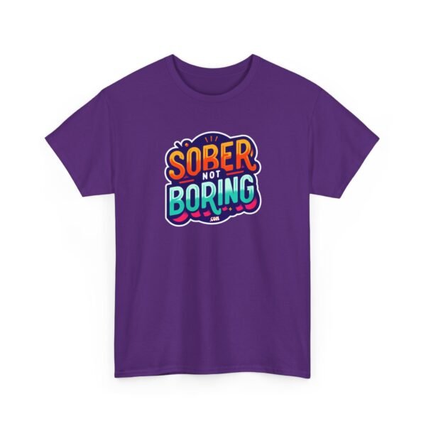 Sober Not Boring Unisex Heavy Cotton Tee - Image 5