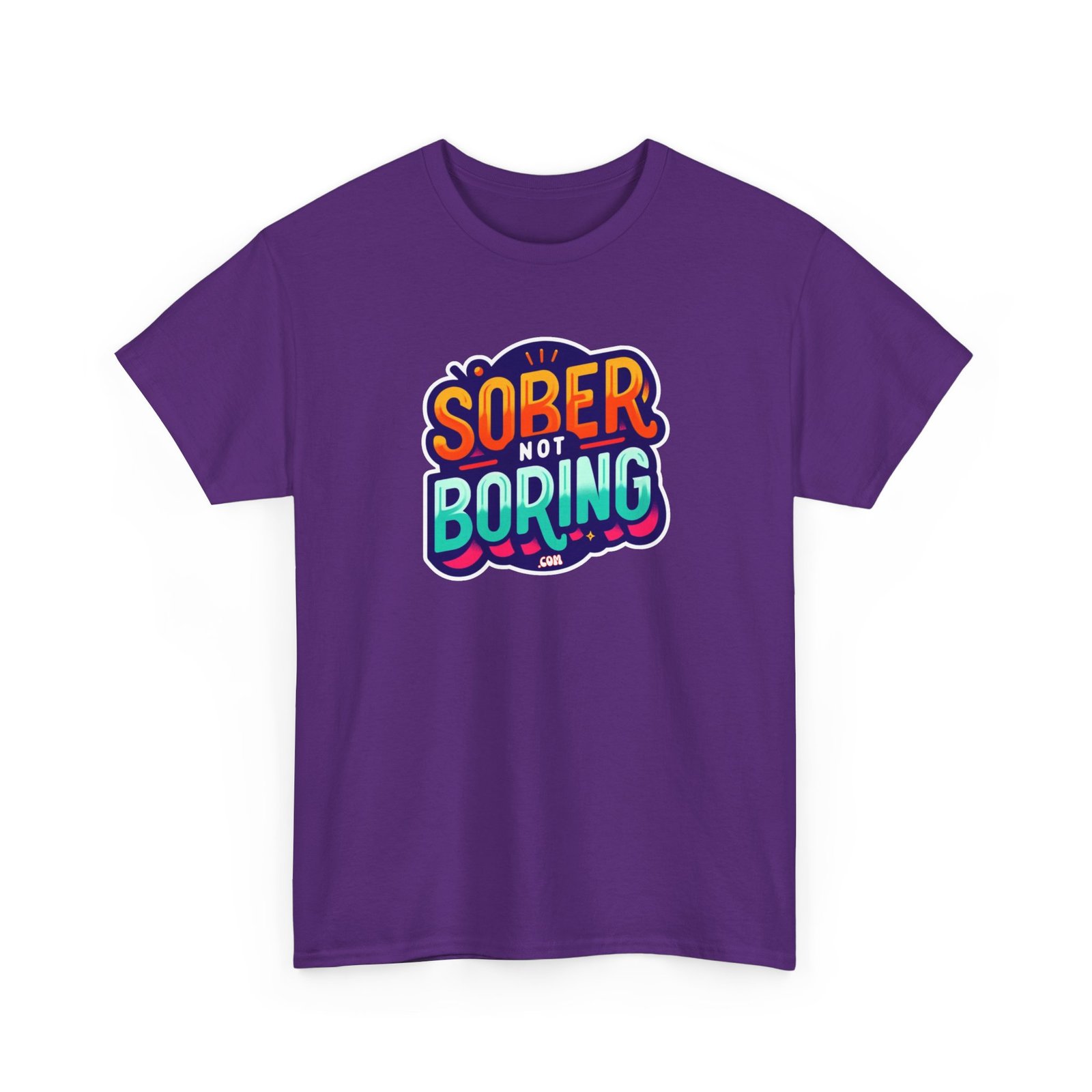 Sober Not Boring Unisex Heavy Cotton Tee - Image 5