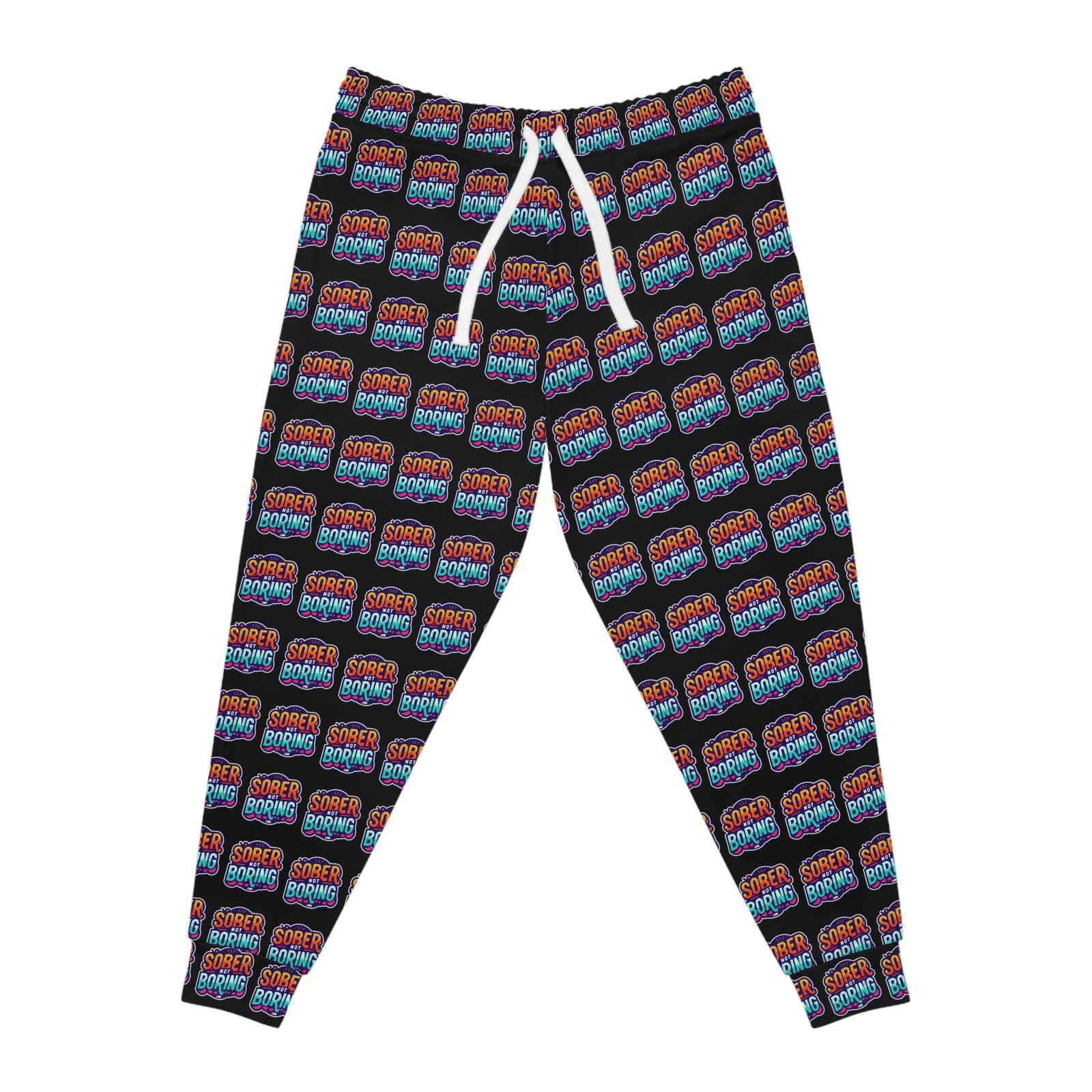 Sober Not Boring All Over Print Jogging Pants